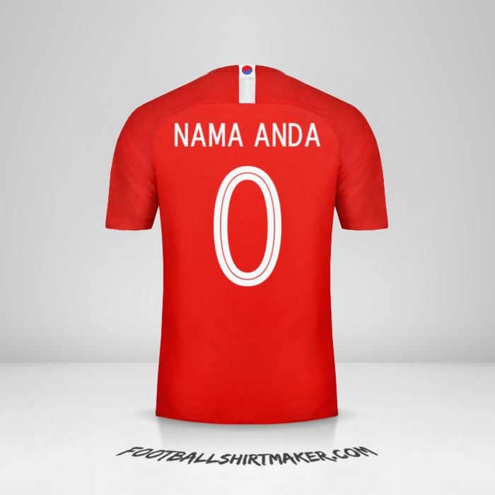 Jersey Korea Selatan 2018 -  nama anda - 0