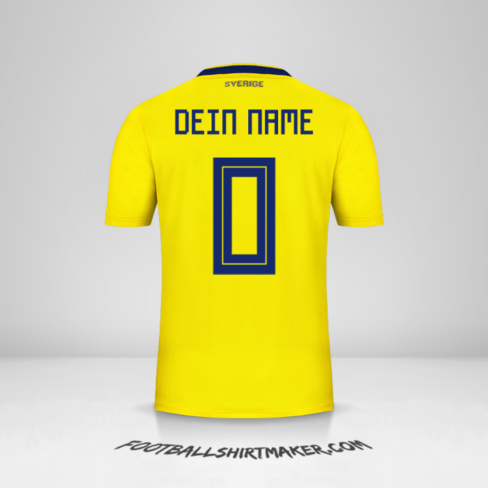 Trikot Schweden 2018 -  dein name - 0