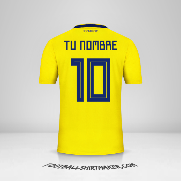 Camiseta Suecia 2018 número 10 tu nombre