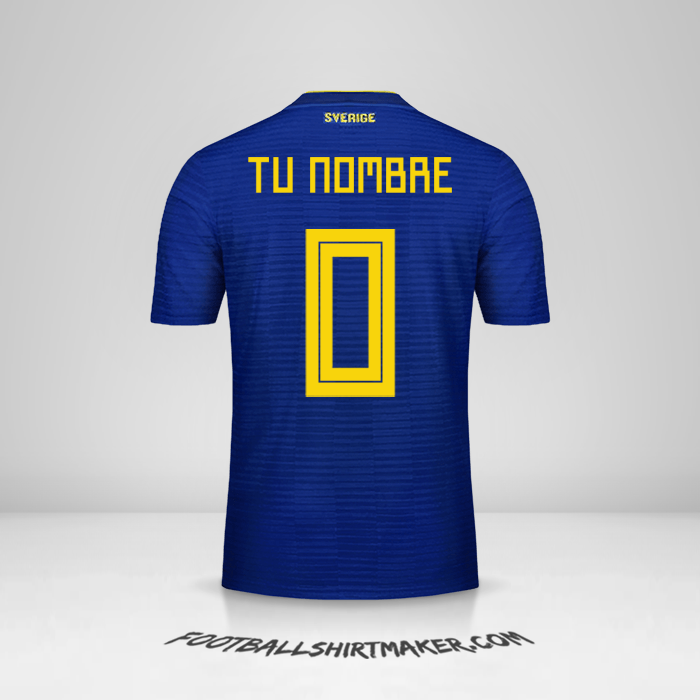 Camiseta Suecia 2018 II -  tu nombre - 0