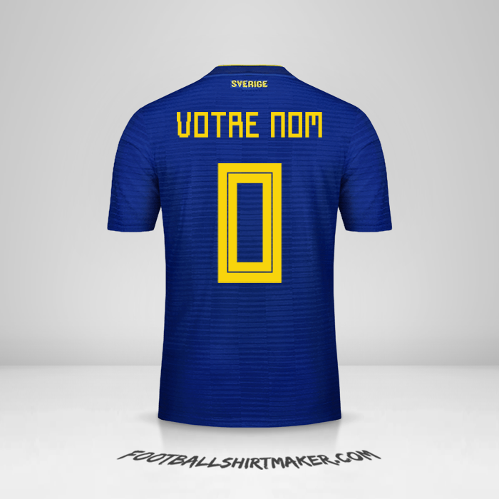 Maillot Suède 2018 II -  votre nom - 0