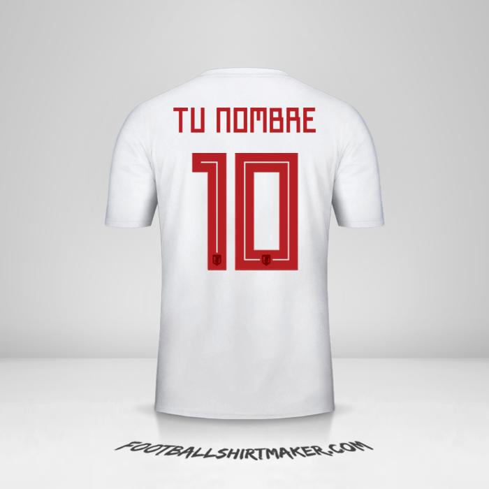 Jersey Japon 2018 II número 10 tu nombre