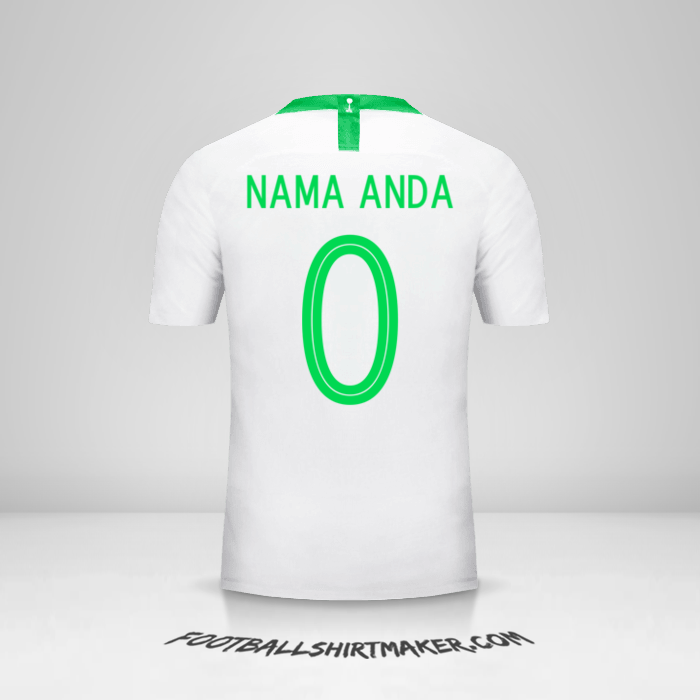 Jersey Arab Saudi 2018 -  nama anda - 0