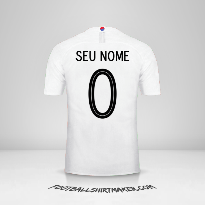 Camisa Coreia do Sul 2018 II -  seu nome - 0