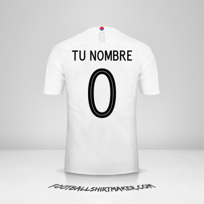 Camiseta Corea del Sur 2018 II -  tu nombre - 0