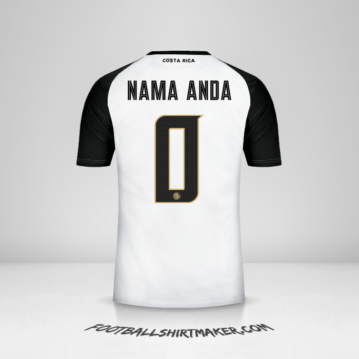 Jersey Kosta Rika 2018 II -  nama anda - 0