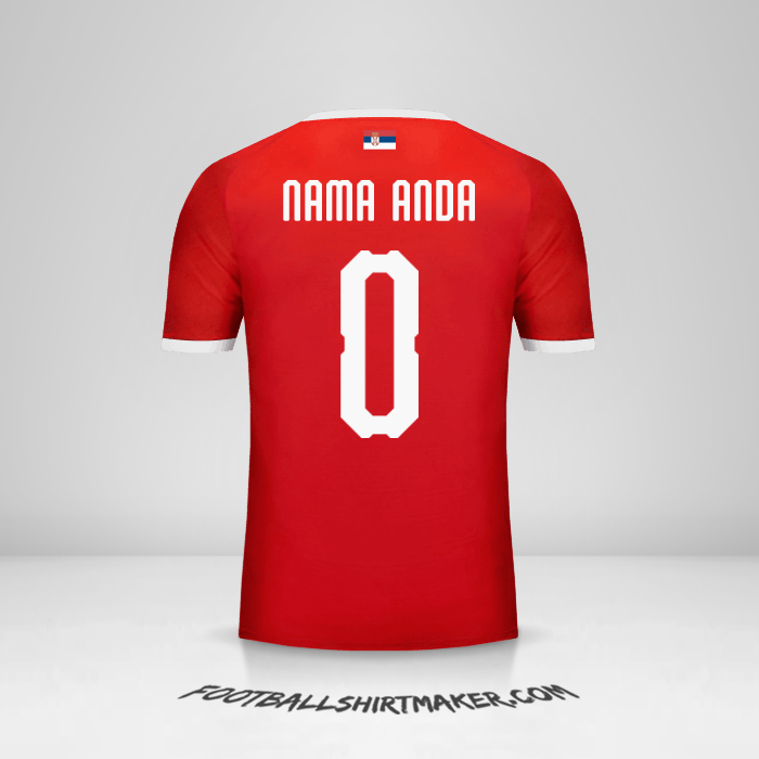 Jersey Serbia 2018 -  nama anda - 0