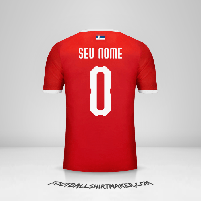 Camisa Sérvia 2018 -  seu nome - 0