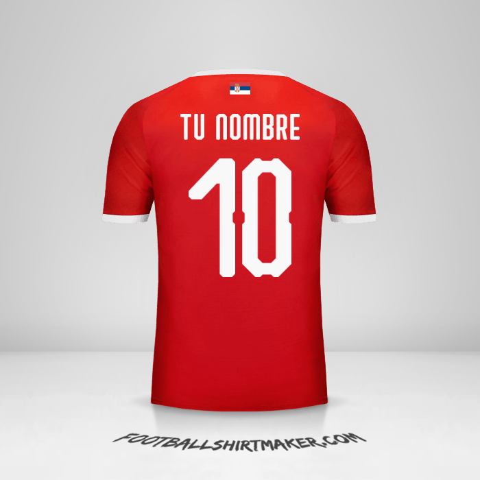 Camiseta Serbia 2018 número 10 tu nombre