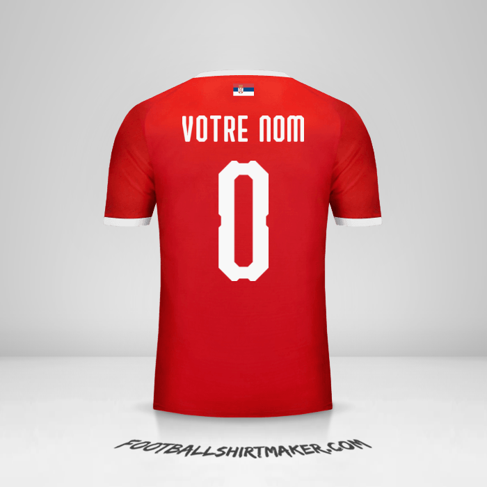 Maillot Serbie 2018 -  votre nom - 0