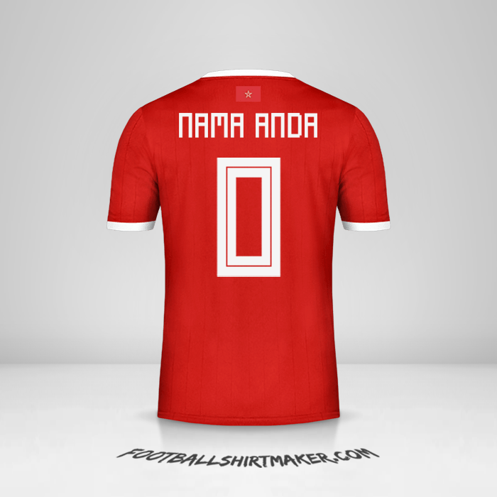 Jersey Maroko 2018 -  nama anda - 0