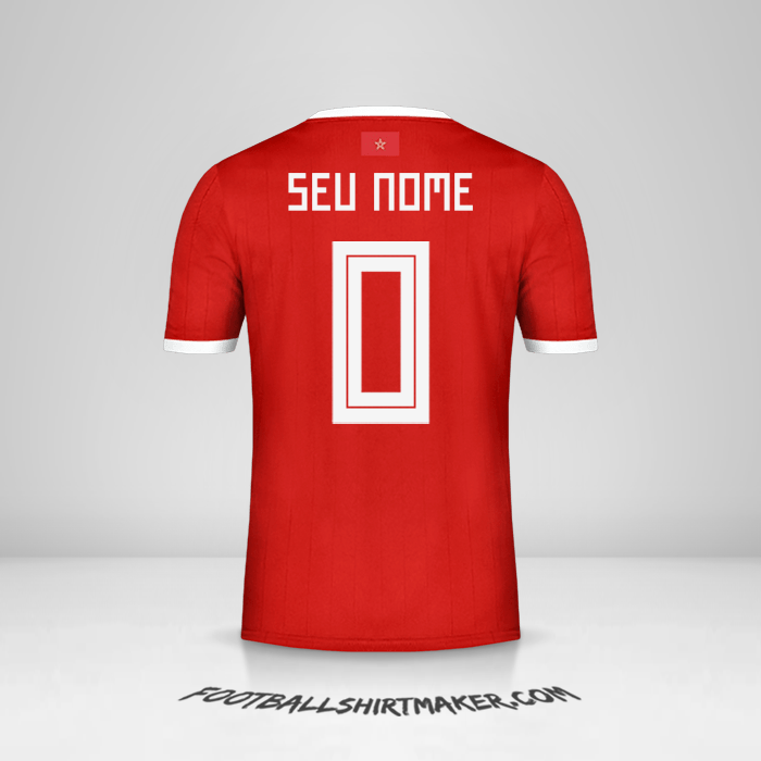 Camisa Marrocos 2018 -  seu nome - 0