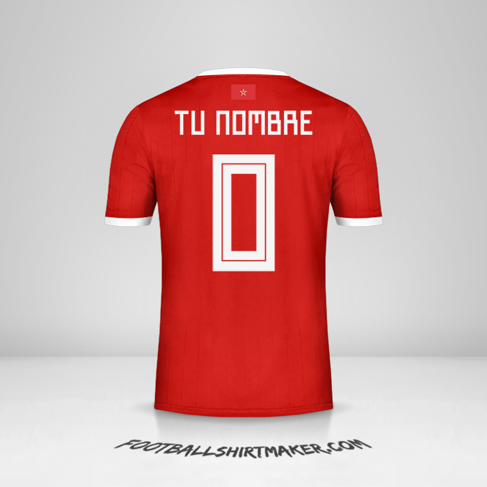 Jersey Marruecos 2018 -  tu nombre - 0