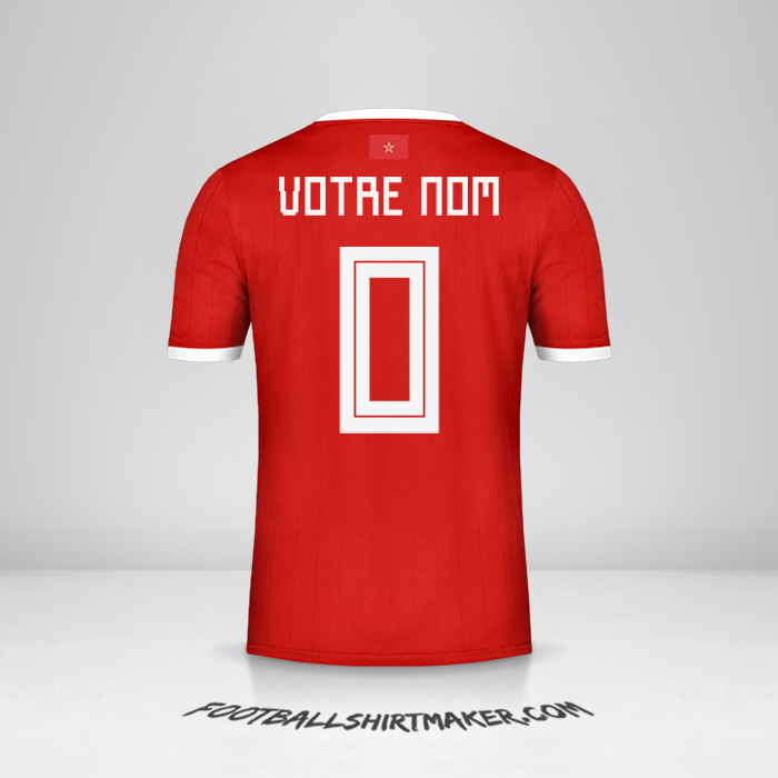 Maillot Maroc 2018 -  votre nom - 0