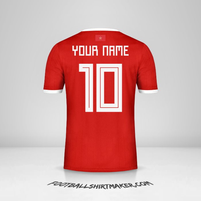 Morocco 2018 jersey number 10 your name