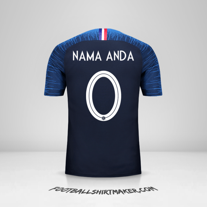 Jersey Prancis 2018 -  nama anda - 0