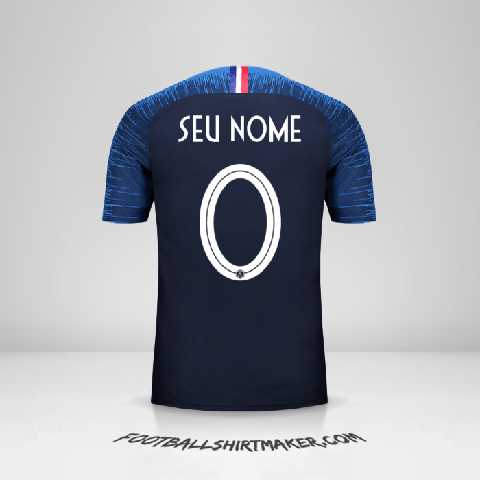 Camisa França 2018 -  seu nome - 0