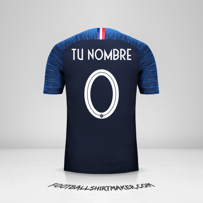 Jersey Francia 2018 -  tu nombre - 0