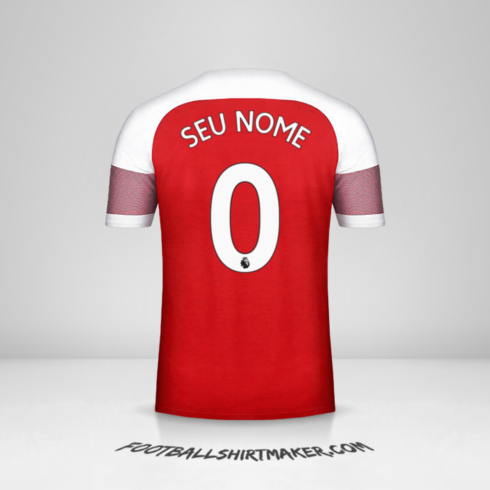 Camisa Arsenal 2018/19 -  seu nome - 0