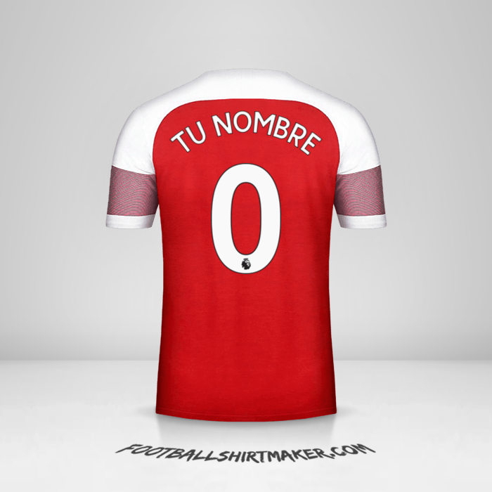 Camiseta Arsenal 2018/19 -  tu nombre - 0