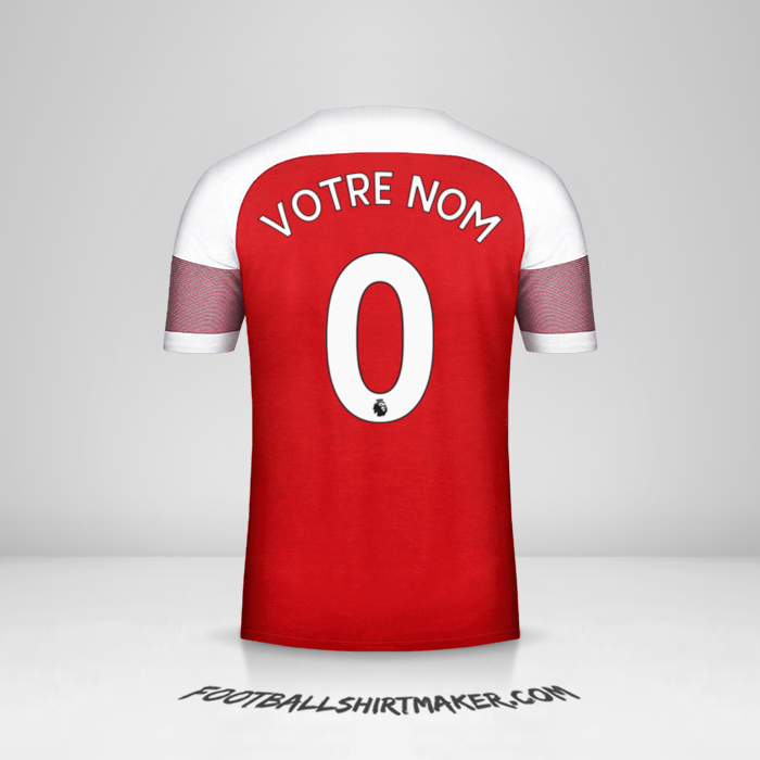 Maillot Arsenal 2018/19 -  votre nom - 0