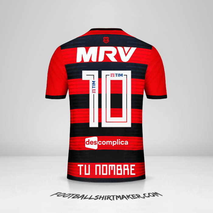 Jersey Flamengo 2018/19 número 10 tu nombre