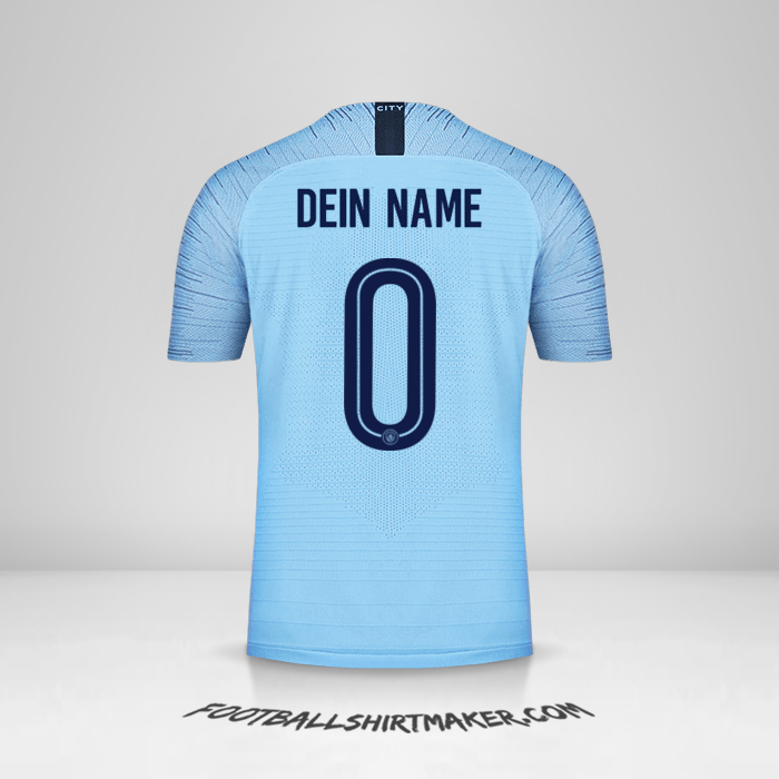 Trikot Manchester City 2018/19 Cup -  dein name - 0