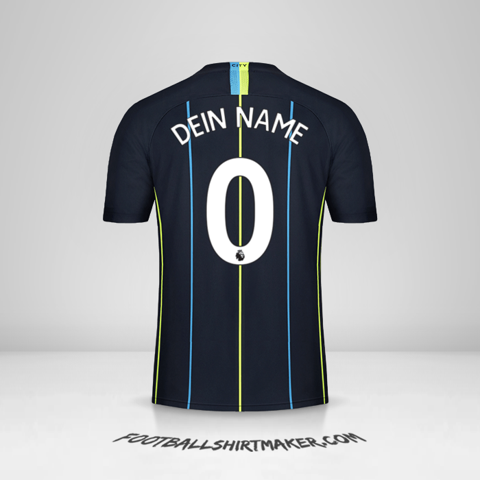 Trikot Manchester City 2018/19 II -  dein name - 0