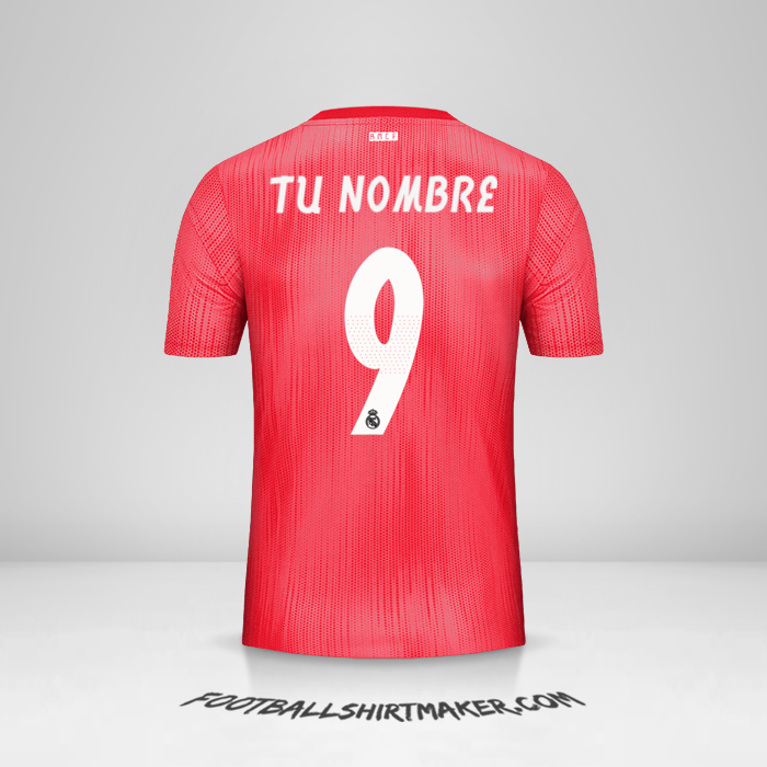 Camiseta Real Madrid CF 2018/19 Cup III número 9 tu nombre