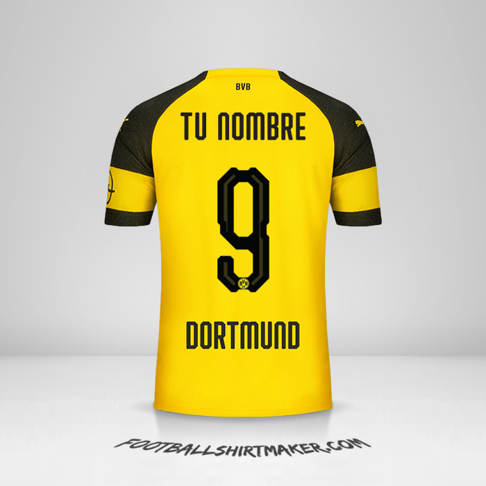 Camiseta Borussia Dortmund 2018/19 número 9 tu nombre