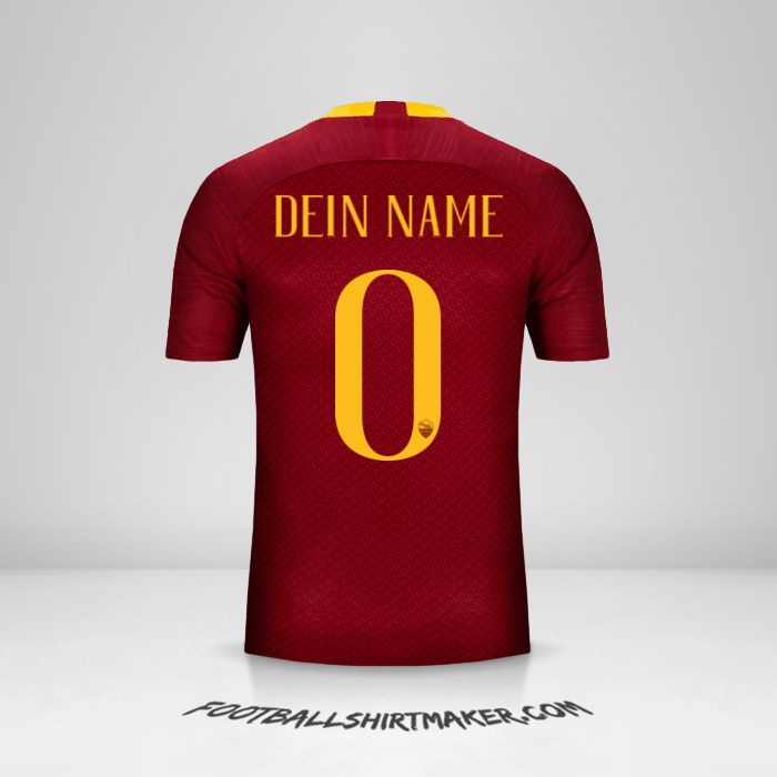 Trikot AS Roma 2018/19 -  dein name - 0