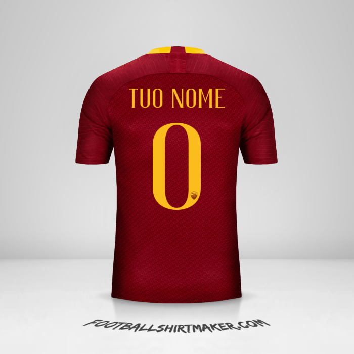 Maglia AS Roma 2018/19 -  tuo nome - 0