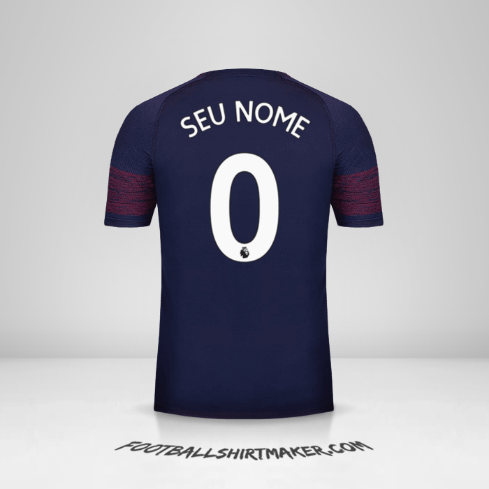 Camisa Arsenal 2018/19 II -  seu nome - 0