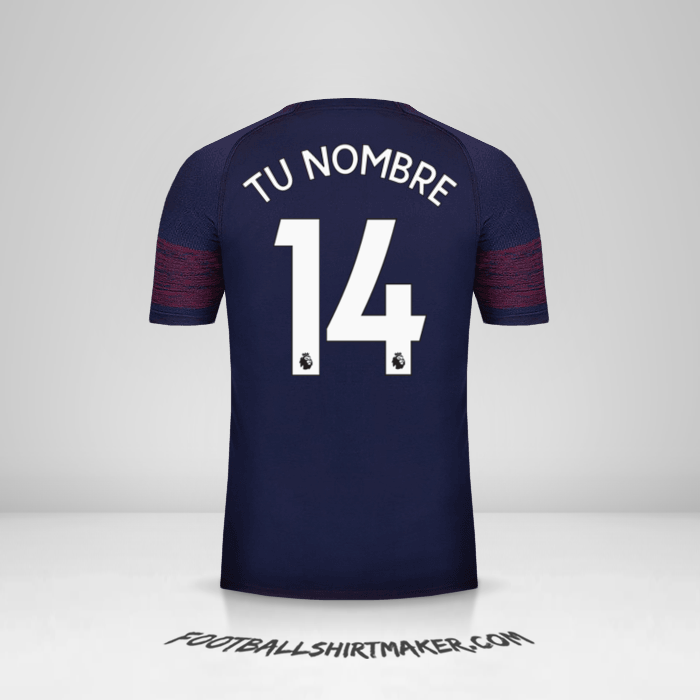 Jersey Arsenal 2018/19 II número 14 tu nombre