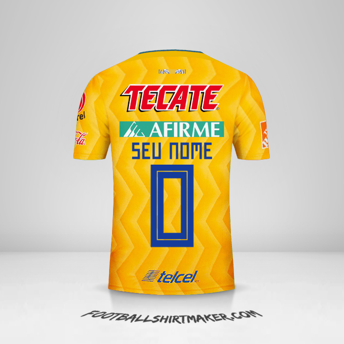 Camisa Tigres UANL 2018/19 -  seu nome - 0