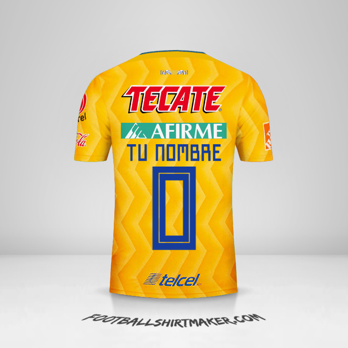 Jersey Tigres UANL 2018/19 -  tu nombre - 0