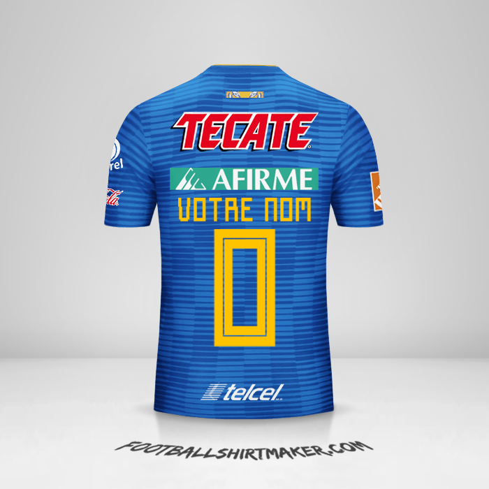 Maillot Tigres UANL 2018/19 II -  votre nom - 0