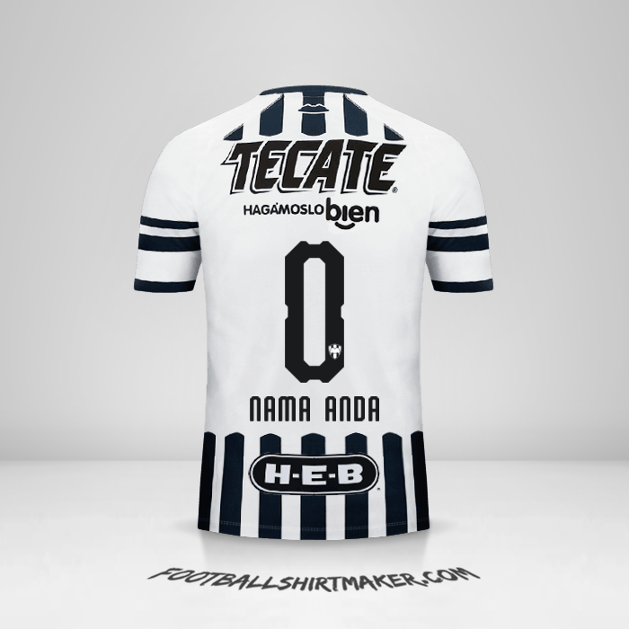 Jersey Monterrey 2018/19 -  nama anda - 0