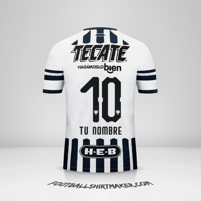 Camiseta Monterrey 2018/19 número 10 tu nombre