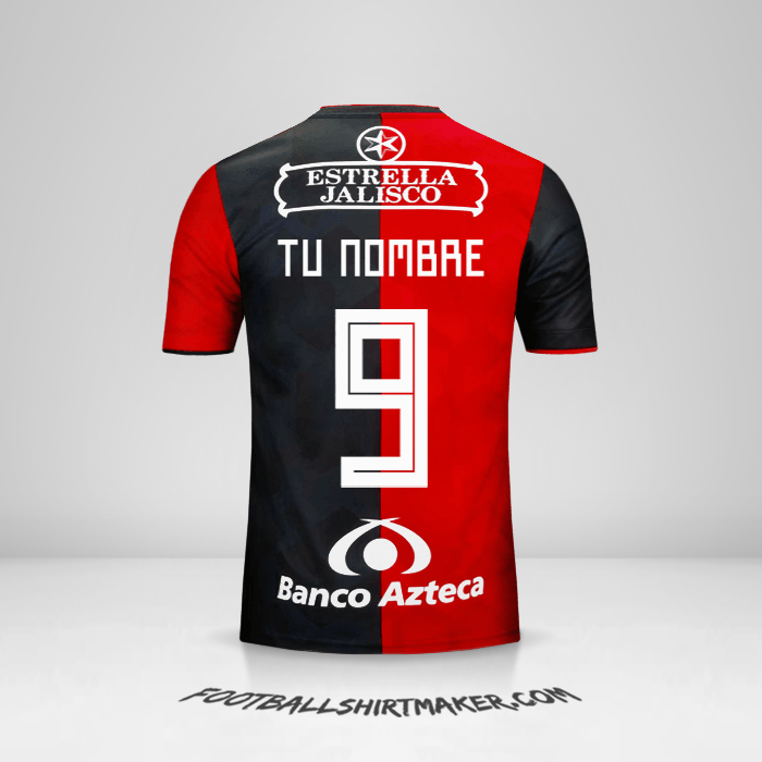 Jersey Atlas 2018/19 número 9 tu nombre