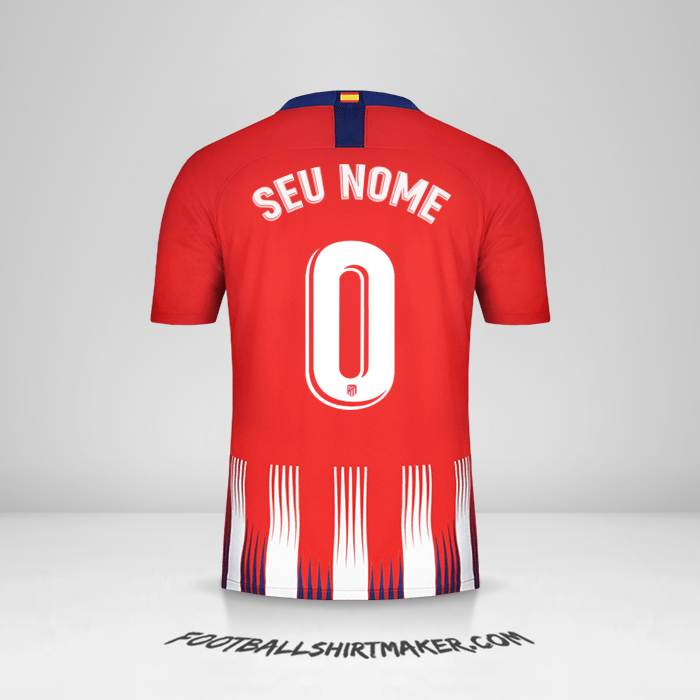 Camisa Atletico Madrid 2018/19 -  seu nome - 0