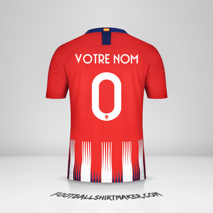 Maillot Atletico Madrid 2018/19 Cup -  votre nom - 0