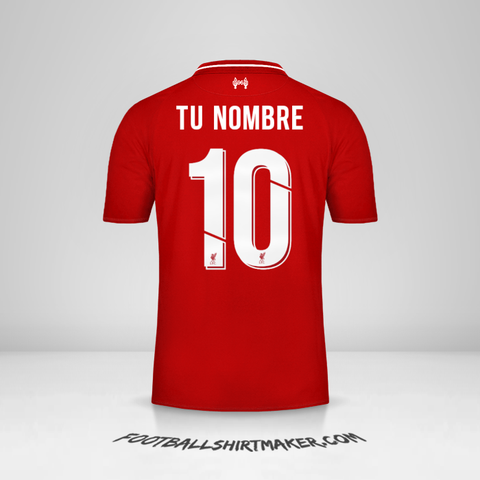 Jersey Liverpool FC 2018/19 Cup número 10 tu nombre