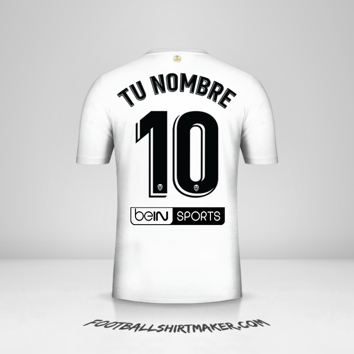 Camiseta Valencia CF 2018/19 número 10 tu nombre