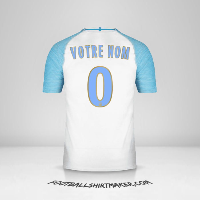 Maillot Olympique de Marseille 2018/19 -  votre nom - 0