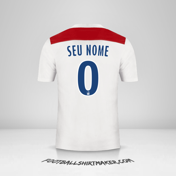 Camisa Olympique Lyon 2018/19 -  seu nome - 0