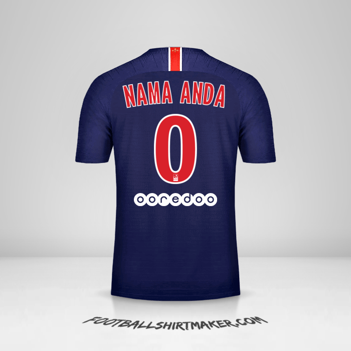 Jersey Paris Saint Germain 2018/19 -  nama anda - 0