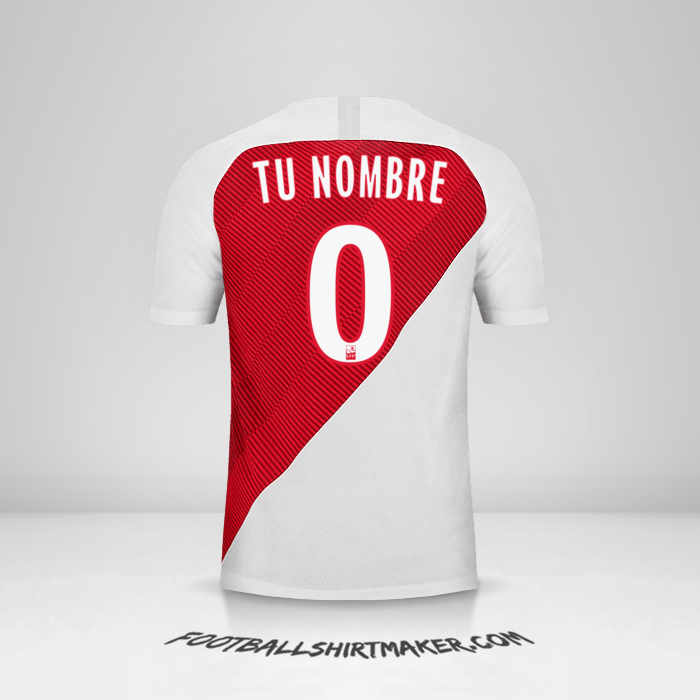 Camiseta As Monaco 2018/19 -  tu nombre - 0