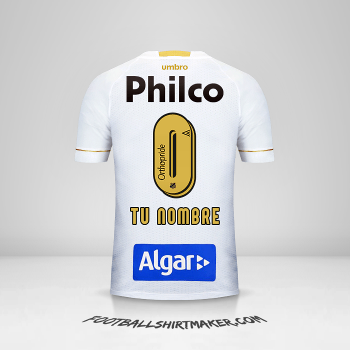 Jersey Santos FC 2018 número 0 tu nombre