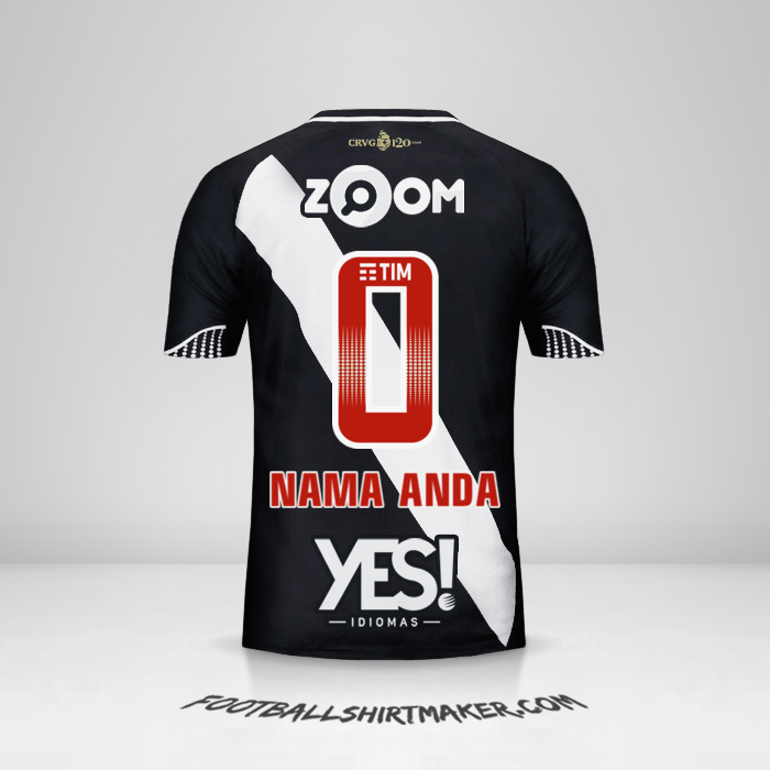 Jersey Vasco da Gama 2018 -  nama anda - 0